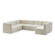 Meridian Furniture Quincy Cream Velvet Modular Sectional