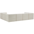 Meridian Furniture Quincy Cream Velvet Modular Sectional