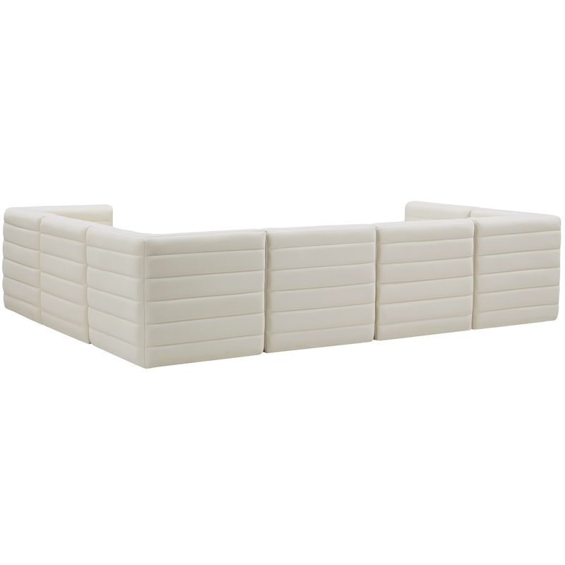 Meridian Furniture Quincy Cream Velvet Modular Sectional