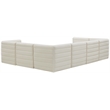 Meridian Furniture Quincy Cream Velvet Modular Sectional