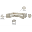 Meridian Furniture Quincy Cream Velvet Modular Sectional