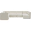 Meridian Furniture Quincy Cream Velvet Modular Sectional