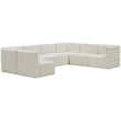 Meridian Furniture Quincy Cream Velvet Modular Sectional