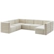 Meridian Furniture Quincy Cream Velvet Modular Sectional