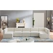 Meridian Furniture Quincy Cream Velvet Modular Sectional