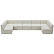 Meridian Furniture Quincy Cream Velvet Modular Sectional