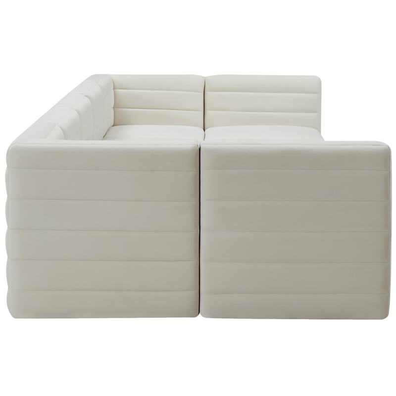 Meridian Furniture Quincy Cream Velvet Modular Sectional