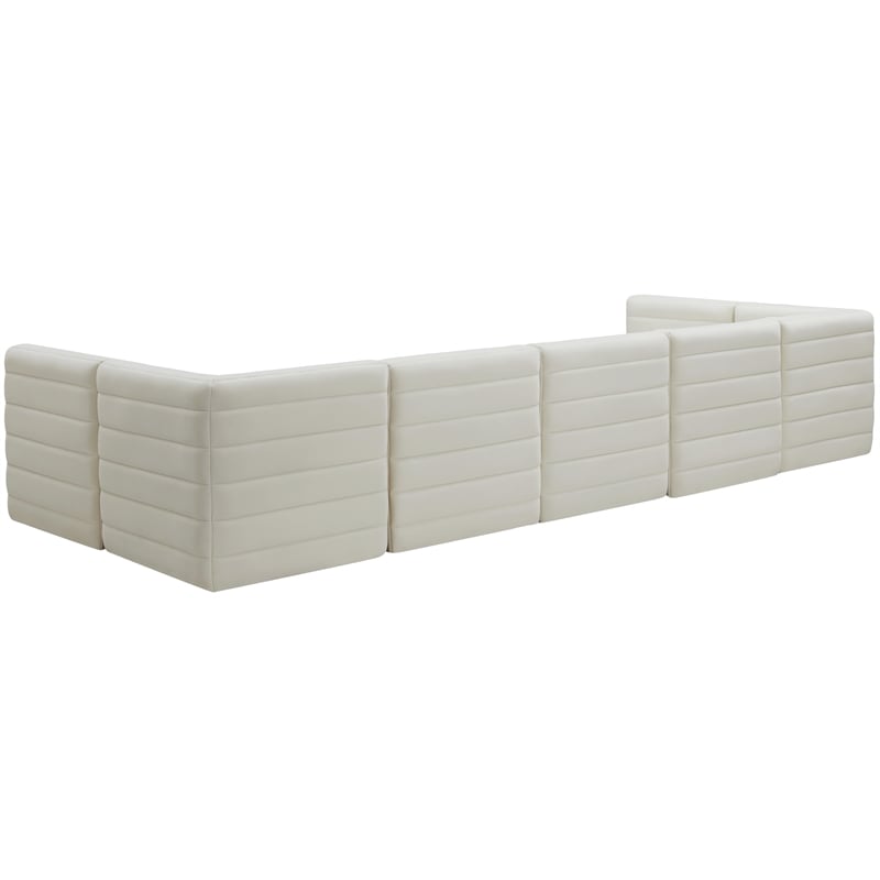 Meridian Furniture Quincy Cream Velvet Modular Sectional