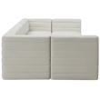 Meridian Furniture Quincy Cream Velvet Modular Sectional