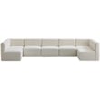 Meridian Furniture Quincy Cream Velvet Modular Sectional