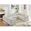 Meridian Furniture Quincy Cream Velvet Modular Sectional