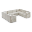 Meridian Furniture Quincy Cream Velvet Modular Sectional