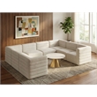 Meridian Furniture Quincy Cream Velvet Modular Sectional