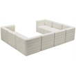 Meridian Furniture Quincy Cream Velvet Modular Sectional
