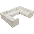 Meridian Furniture Quincy Cream Velvet Modular Sectional