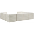 Meridian Furniture Quincy Cream Velvet Modular Sectional