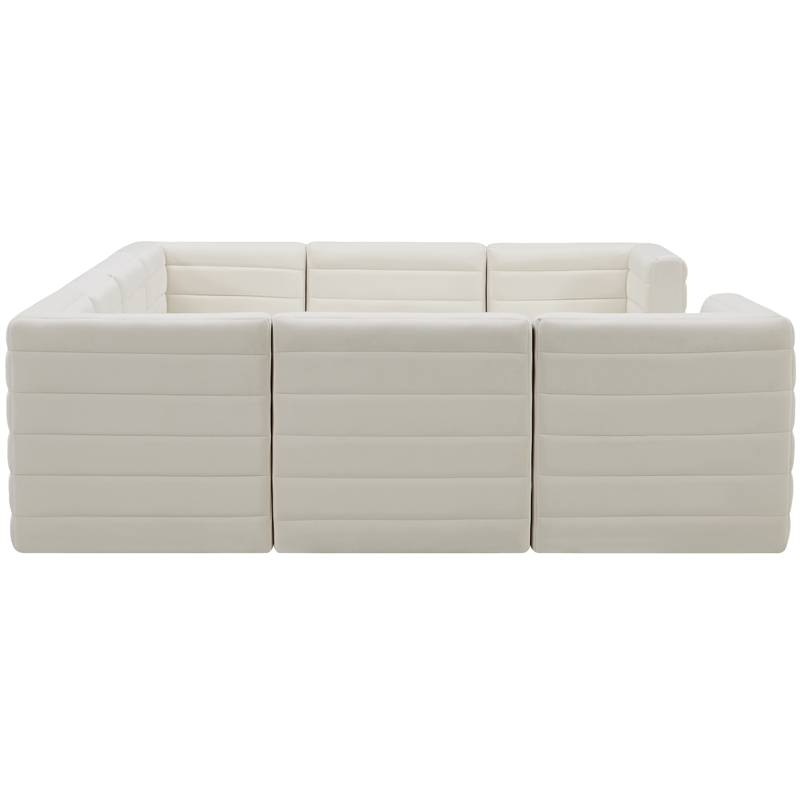 Meridian Furniture Quincy Cream Velvet Modular Sectional