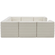 Meridian Furniture Quincy Cream Velvet Modular Sectional
