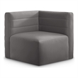 Meridian Furniture Quincy Grey Velvet Modular Corner Chair