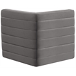 Meridian Furniture Quincy Grey Velvet Modular Corner Chair
