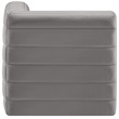 Meridian Furniture Quincy Grey Velvet Modular Corner Chair