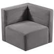 Meridian Furniture Quincy Grey Velvet Modular Corner Chair