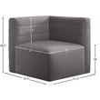 Meridian Furniture Quincy Grey Velvet Modular Corner Chair