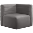 Meridian Furniture Quincy Grey Velvet Modular Corner Chair