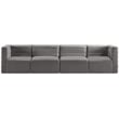 Meridian Furniture Quincy Grey Velvet Modular Sofa