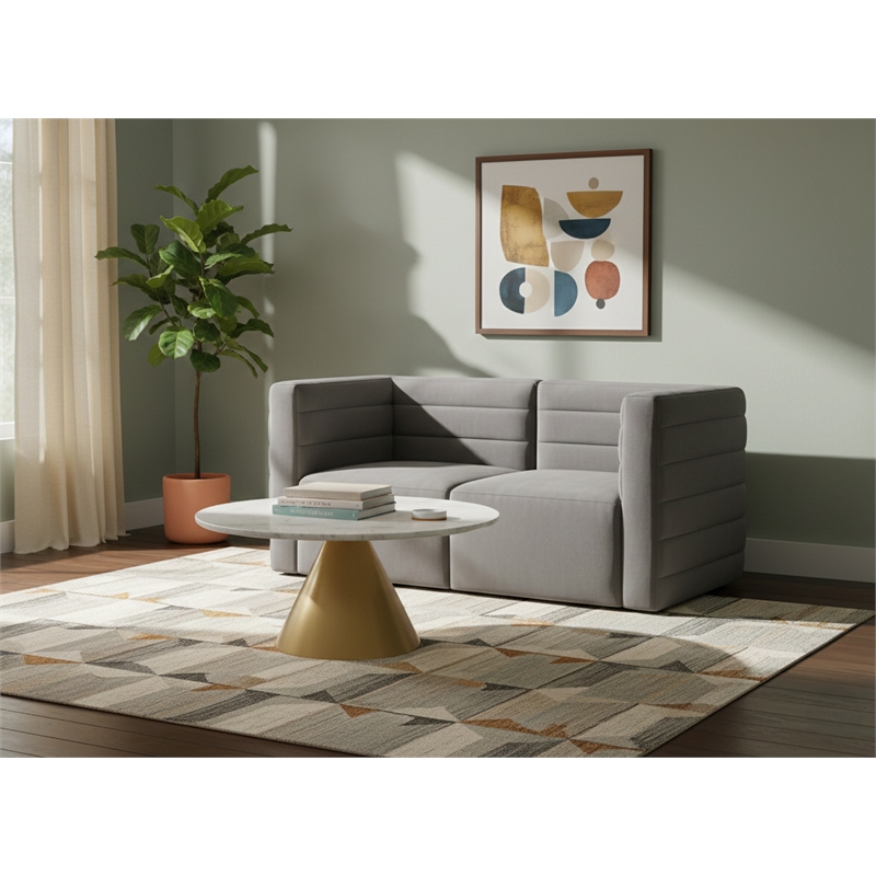 Meridian Furniture Quincy Grey Velvet Modular Sofa
