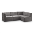 Meridian Furniture Quincy Grey Velvet Modular Sectional