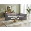 Meridian Furniture Quincy Grey Velvet Modular Sectional