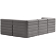 Meridian Furniture Quincy Grey Velvet Modular Sectional