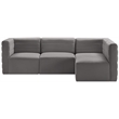 Meridian Furniture Quincy Grey Velvet Modular Sectional