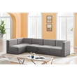 Meridian Furniture Quincy Grey Velvet Modular Sectional