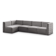 Meridian Furniture Quincy Grey Velvet Modular Sectional