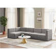 Meridian Furniture Quincy Grey Velvet Modular Sectional