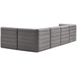 Meridian Furniture Quincy Grey Velvet Modular Sectional