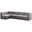 Meridian Furniture Quincy Grey Velvet Modular Sectional