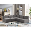 Meridian Furniture Quincy Grey Velvet Modular Sectional
