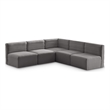 Meridian Furniture Quincy Grey Velvet Modular Sectional