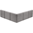 Meridian Furniture Quincy Grey Velvet Modular Sectional
