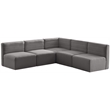 Meridian Furniture Quincy Grey Velvet Modular Sectional