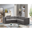 Meridian Furniture Quincy Grey Velvet Modular Sectional