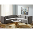 Meridian Furniture Quincy Grey Velvet Modular Sectional