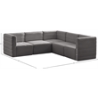 Meridian Furniture Quincy Grey Velvet Modular Sectional