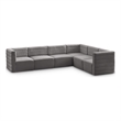Meridian Furniture Quincy Grey Velvet Modular Sectional
