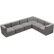 Meridian Furniture Quincy Grey Velvet Modular Sectional