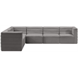 Meridian Furniture Quincy Grey Velvet Modular Sectional
