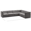 Meridian Furniture Quincy Grey Velvet Modular Sectional